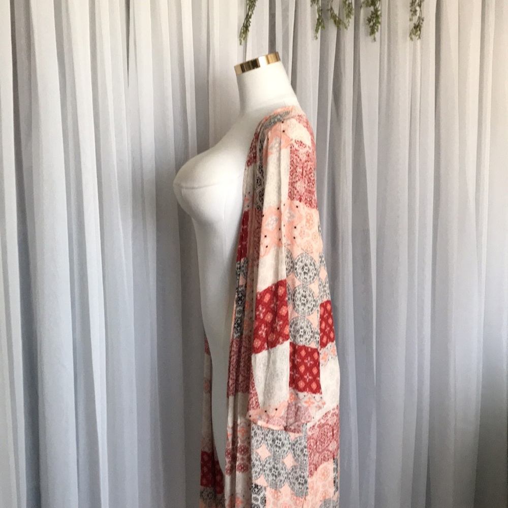 Boho Patchwork Kimono Long Duster Robe - Picture 6 of 7